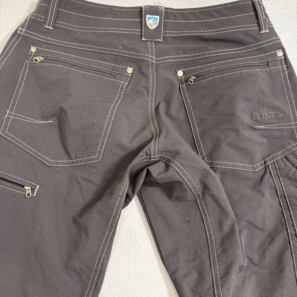 PANTS CARGO KUHL  Woman 16  Black Destroyr Stretch  Outdoor Hiking Zip Pockets - Picture 7 of 11